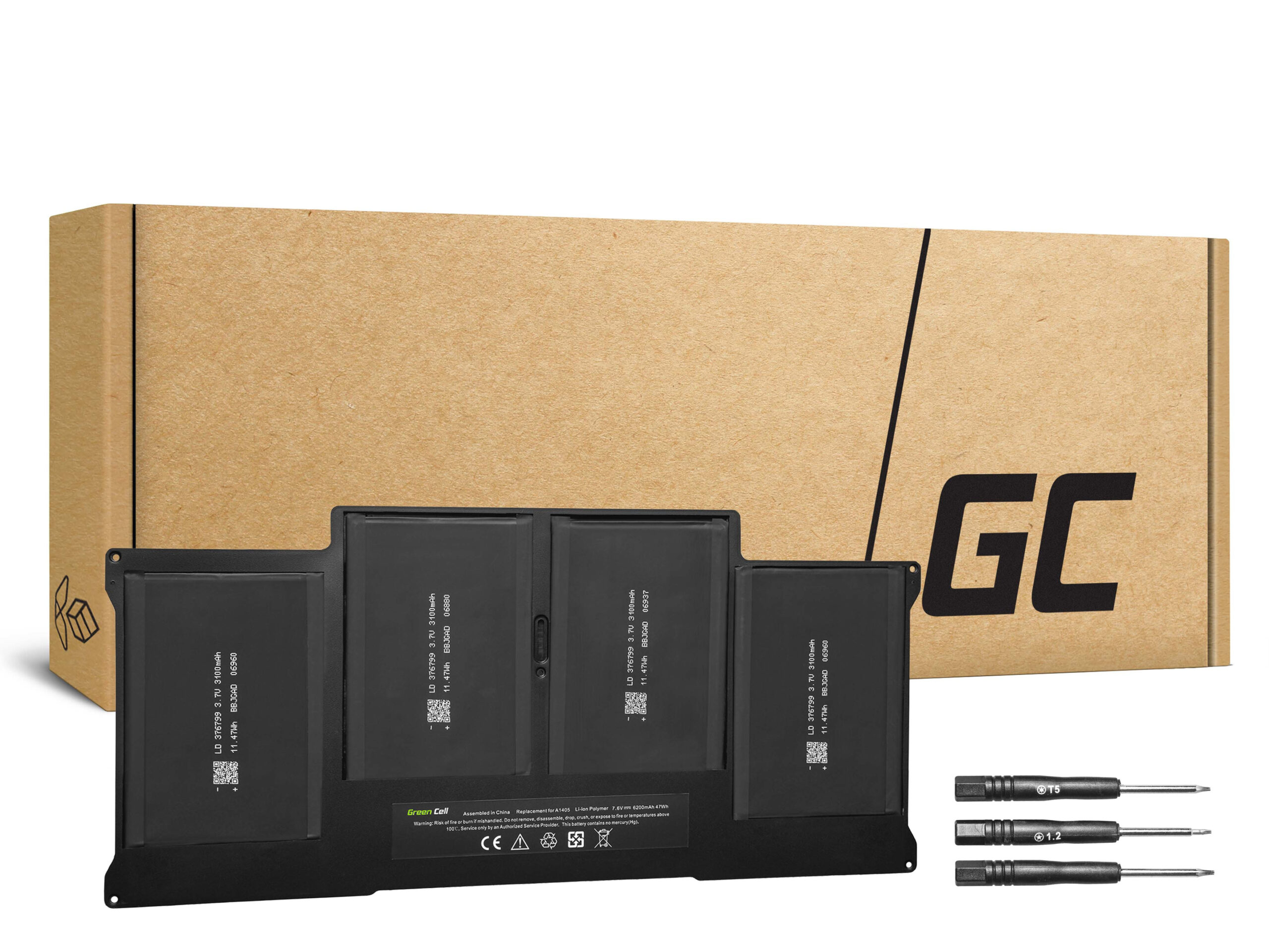 battery-green-cell-a1377-a1405-a1496-to-apple-macbook-air-13-a1369-a1466-2010-2011-2012-2013-2014-2015-2017 AP14V2 - Image 1