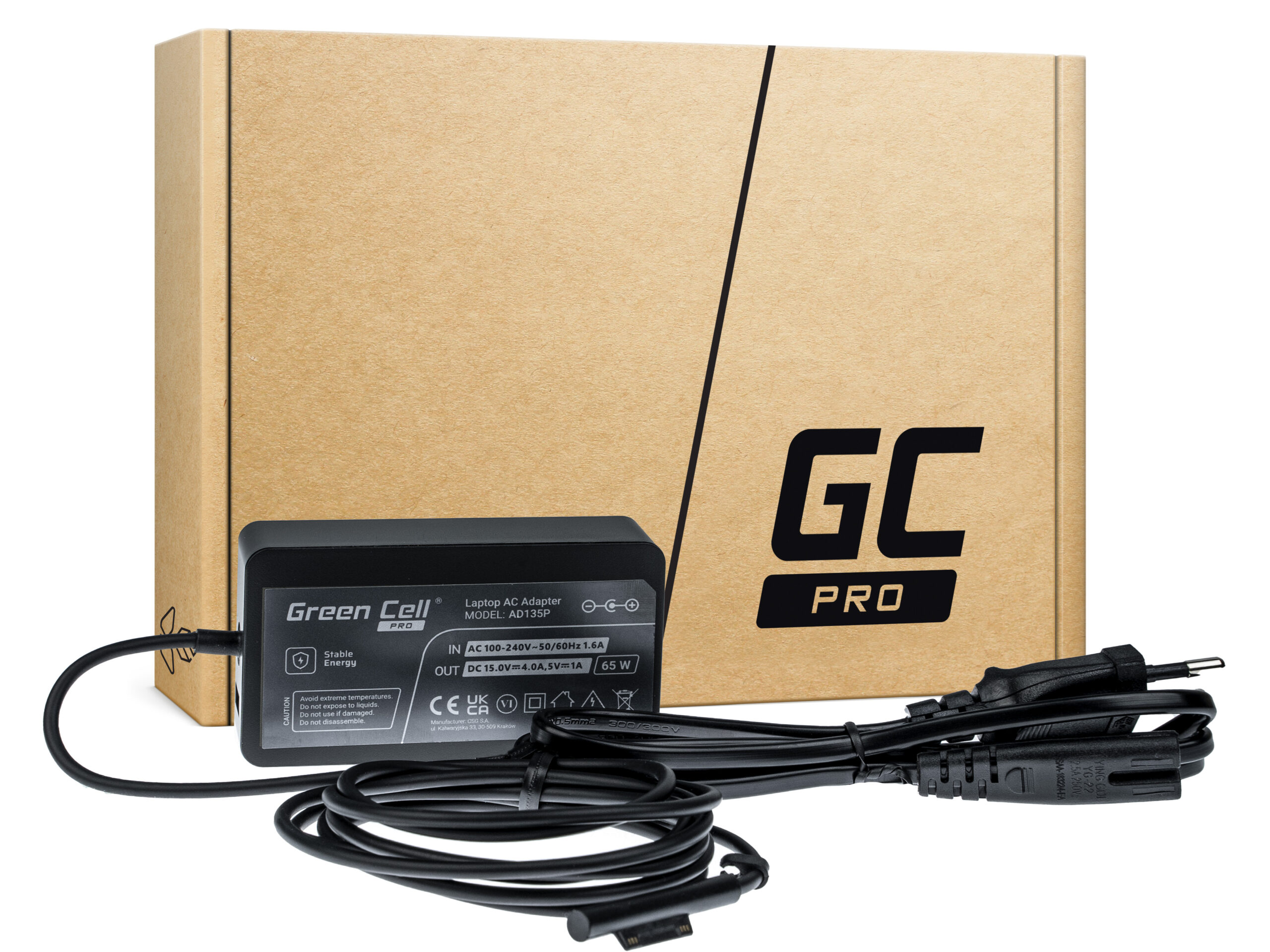 charger-ac-adapter-green-cell-pro-195v-462a-90w-for-hp-250-g2-probook-650-g2-g3-pavilion-15-n-15-n025sw-15-n065sw-15-n070sw AD135P - Image 1