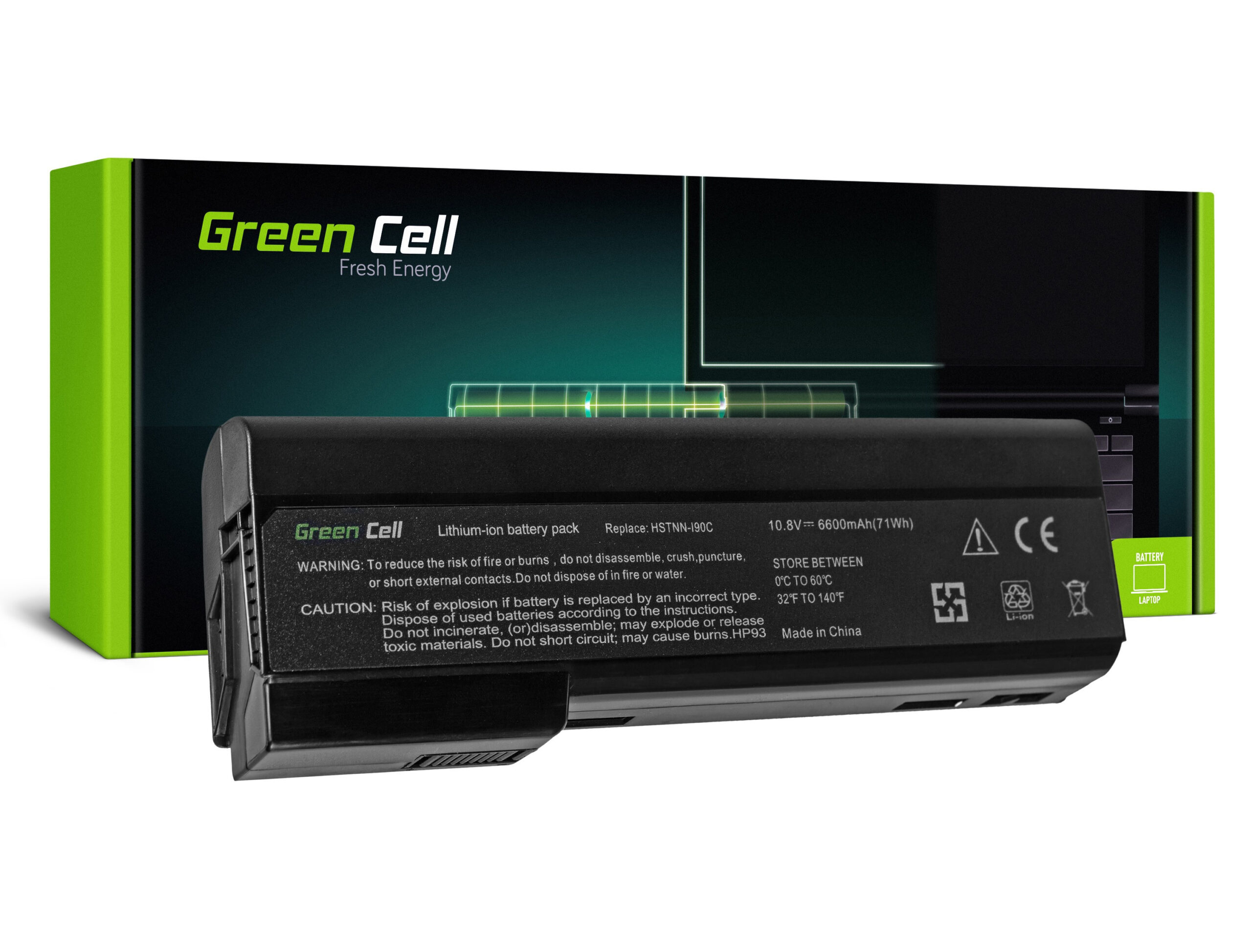 green-cell-battery-for-hp-elitebook-8460p-probook-6360b-6460b-111v-6600mah HP93 - Image 1