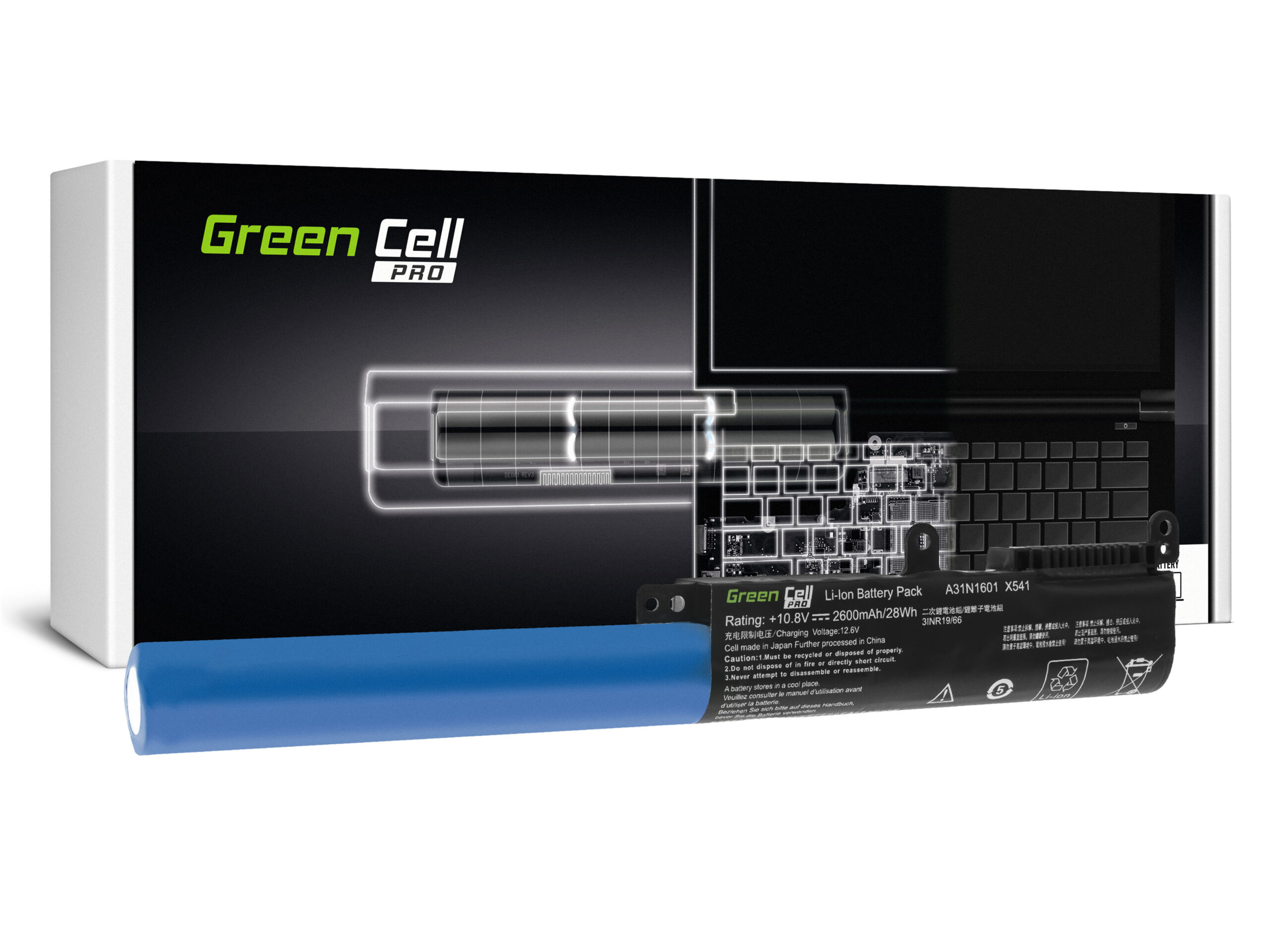 green-cell-pro-battery-a31n1601-a31lp4q-for-asus-r541n-r541s-r541u-asus-vivobook-max-f541n-f541u-x541n-x541s-x541u AS94PRO - Image 1
