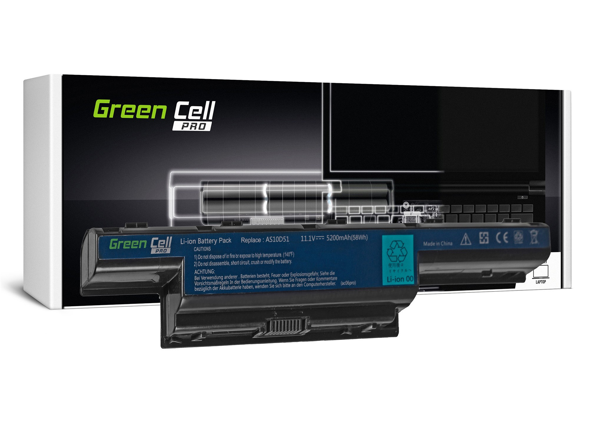 green-cell-pro-battery-for-acer-aspire-5740g-5741g-5742g-5749z-5750g-5755g-111v-5200mah AC06PRO - Image 1