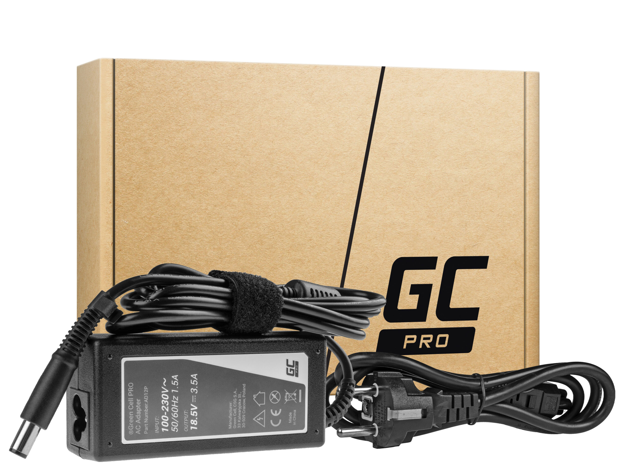 green-cell-pro-charger-ac-adapter-185v-35a-65w-for-hp-250-g1-255-g1-probook-450-g2-455-g2-compaq-presario-cq56-cq57-cq58-cq60 AD12P - Image 1