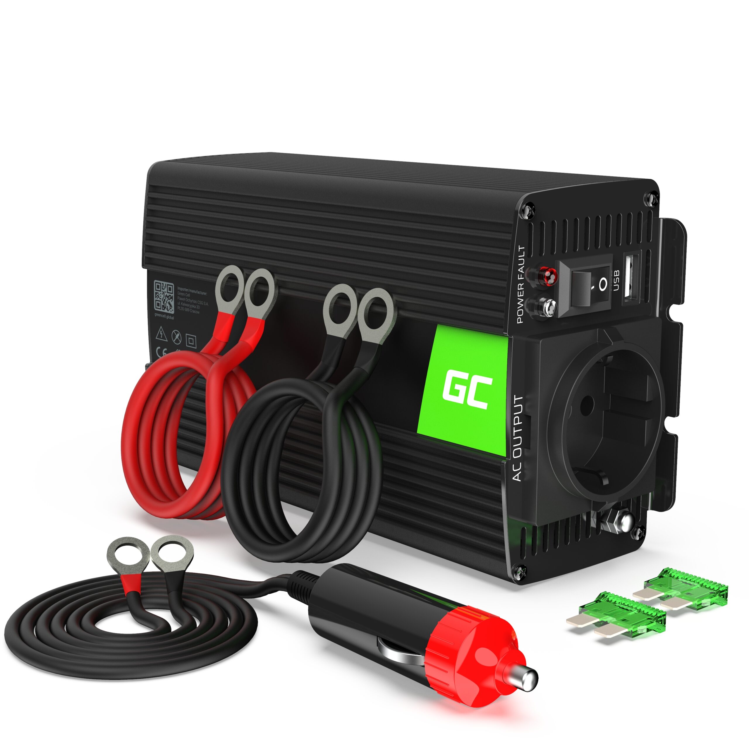 green-cell-voltage-car-inverter-12v-to-230v-300w-600w INV01DE - Image 1