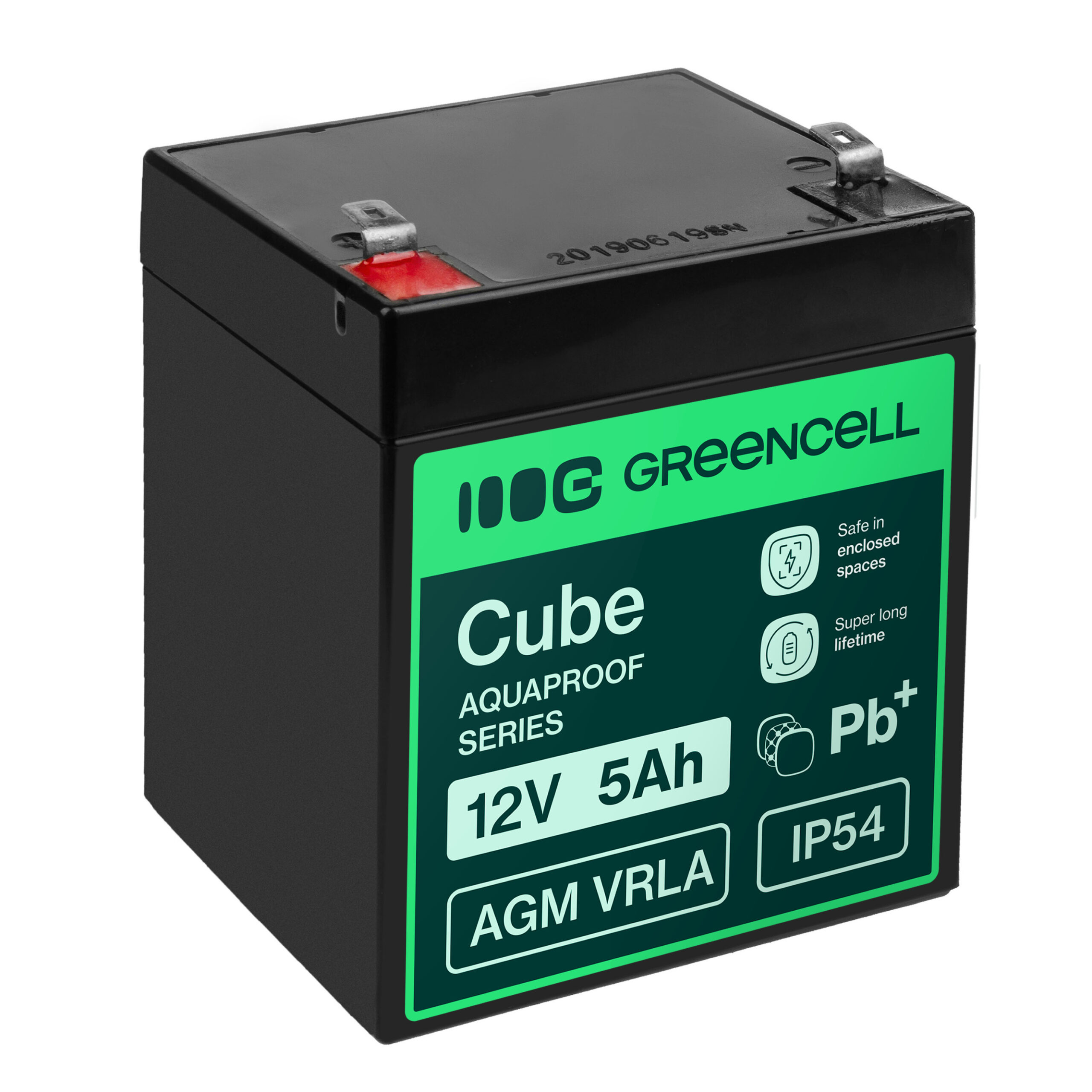 greencell-agm-vrla-12v-5ah-maintenance-free-battery-for-cash-registers-toys-cameras-91x70x102mm AGM12V5AH-J - Image 1