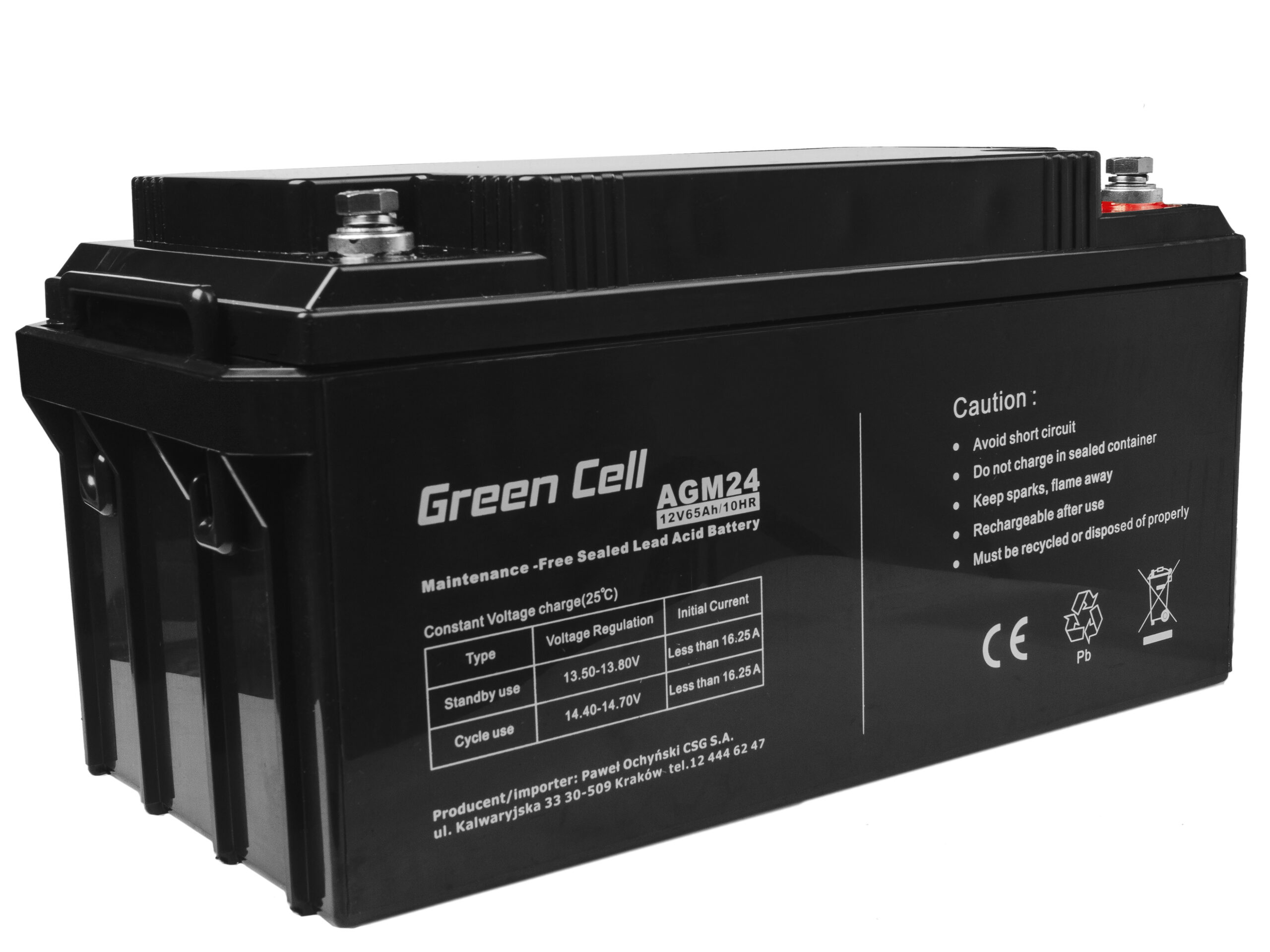 green-cell-agm-battery-12v-65ah AGM24 - Image 1