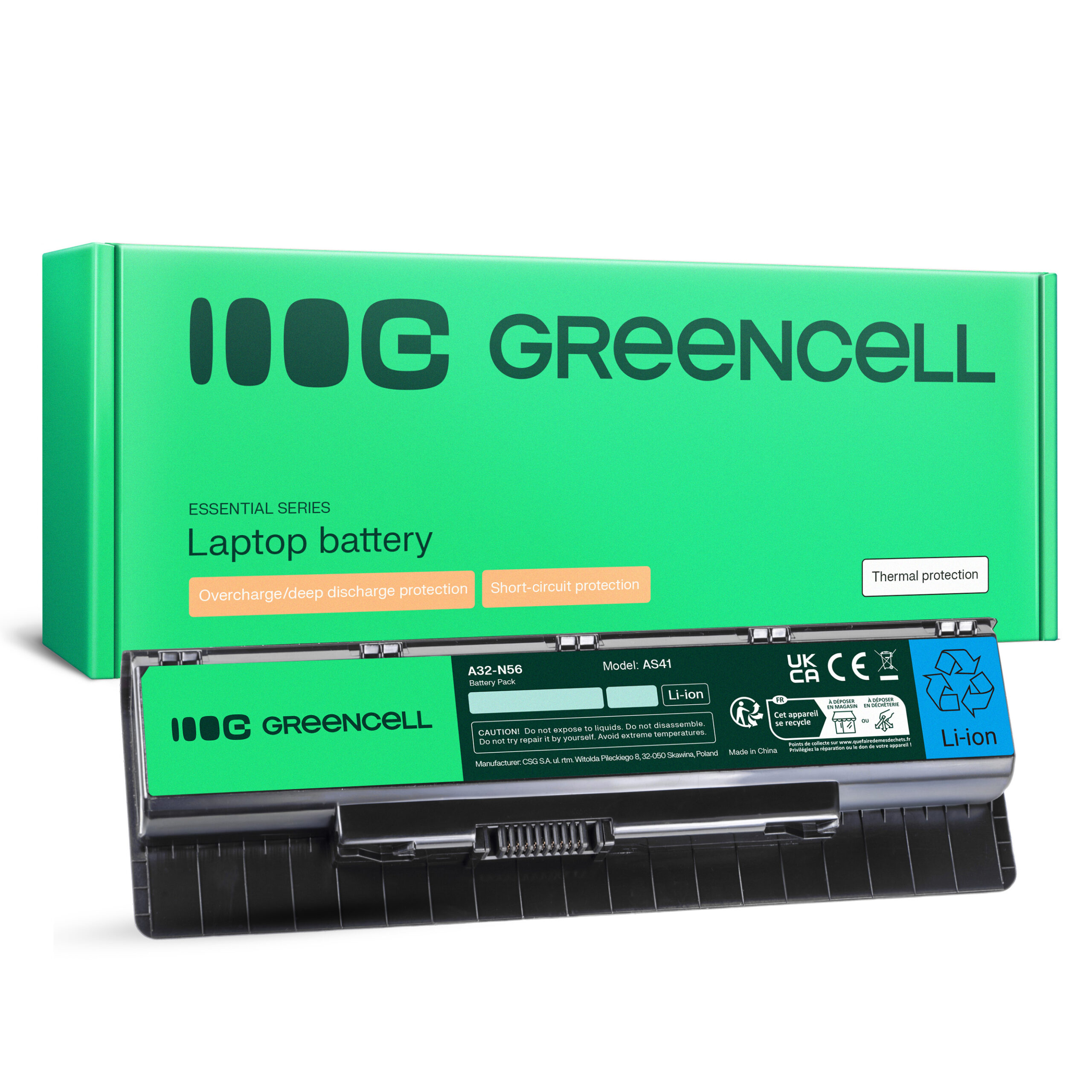 green-cell-battery-for-asus-a32-n56-n46-n46v-n56-n76-111v-4400mah AS41 - Image 1